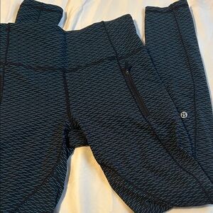 lululemon athletica Black and Blue Leggings